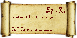 Szebellédi Kinga névjegykártya