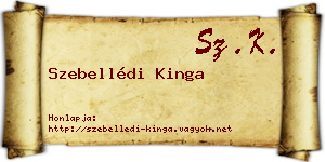 Szebellédi Kinga névjegykártya
