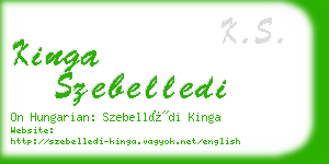 kinga szebelledi business card